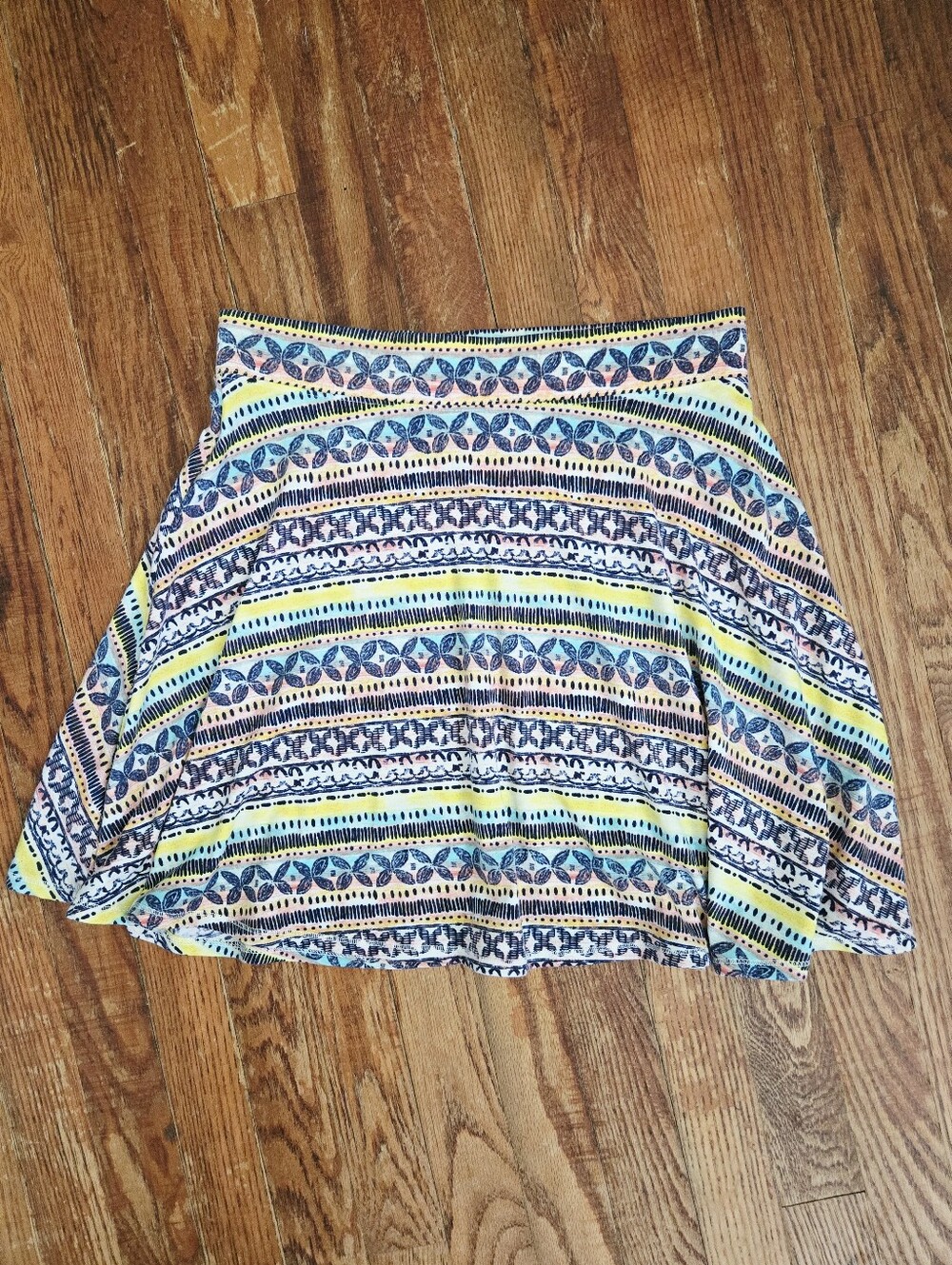 Mossimo Supply Co. Circle Skirt Size Small Colorful Print Boho Festival Pull On